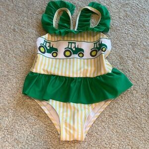 Tractor swimsuit for toddler